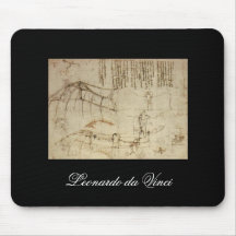 Conception pour une machine de vol par Leonardo da Tapis De Souris