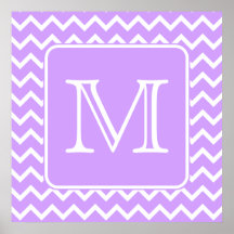 Conception pourpre et blanche de Chevron. Monogram Posters