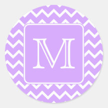 Conception pourpre et blanche de Chevron. Monogram Autocollants