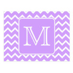 Conception pourpre et blanche de Chevron. Monogram Cartes Postales