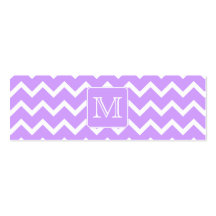 Conception pourpre et blanche de Chevron. Monogram Cartes De Visite Personnelles