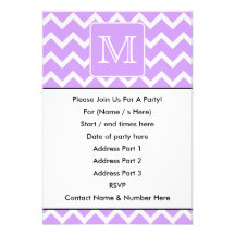 Conception pourpre et blanche de Chevron. Monogram Faire-parts