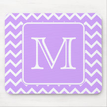 Conception pourpre et blanche de Chevron. Monogram Tapis De Souris