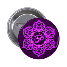 Conception pourpre florale d'Aum Badges Avec Agrafe