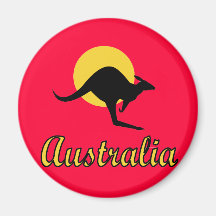 Conception rouge de la terre de l'Australie Aimant Pour Réfrigérateur