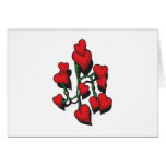 Conception rouge de tatouage de coeur carte