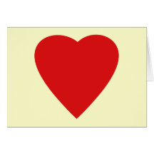 Conception rouge et crème de coeur d'amour cartes de vœux