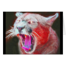 Conception sauvage d'esprit de *Cougar* Cartes De Vœux
