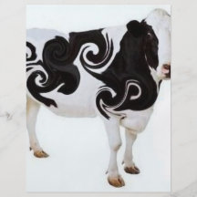 Conception tordue de vache prospectus en couleur