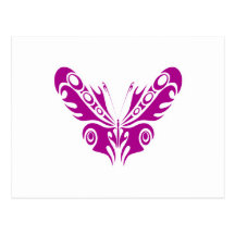 Conception tribale de tatouage de papillon carte postale