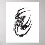 Conception tribale de tatouage de scorpion affiches