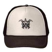 Conception tribale vintage de tatouage de tortue casquettes