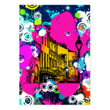 conception urbaine d'éclaboussure de peinture de g cartes de visite personnelles
