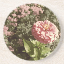 Conception vintage de fleur dessous de verre