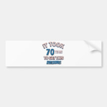 conceptions d'anniversaire de 70 ans adhésifs pour voiture
