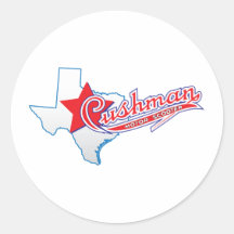 Conceptions de club du Texas Cushman Autocollants