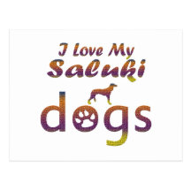 Conceptions de Saluki Carte Postale