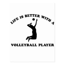 Conceptions de vecteur de volleyball cartes postales