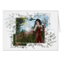 Conceptions d'imaginaire de mère nature cartes de vœux