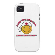 Conceptions souriantes de drapeau du Japon Coque Case-Mate iPhone 4