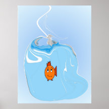 Concerned Fish Poster