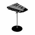 Concert Bells on Stand BW Graphic Image Photo Cut Out