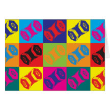 Concertina Pop Art Greeting Card