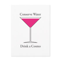 Concerve Water Drink a Cosmo Post Card