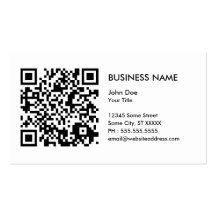 concevez votre propre code de QR Cartes De Visite Personnelles