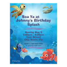 Conclusion de l'invitation d'anniversaire de Nemo