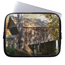 Concord Covered Bridge in the Fall Laptop Computer Sleeve