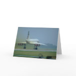 Concorde takes off, full afterburner greeting card