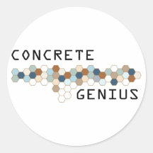 Concrete Genius Round Stickers