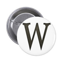 Concrete Monogram Letter W Buttons