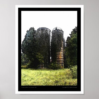 Concrete Silos Print by jsweevil