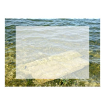 Concrete slab in pond invite