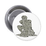 Concrete Stone Thinker Tattoo Pins