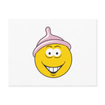 Condom Smiley Face Post Cards