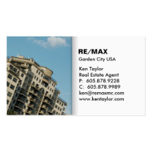 Condominium Real Estate Business Card White
