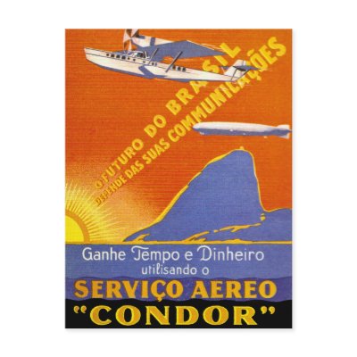 Condor ~ Brazillian Air Service Postcards by RetroCommunications