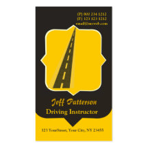 Conducteur d'instructeur d'entraînement cartes de visite professionnelles