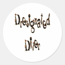 Conducteur indiqué autocollants ronds