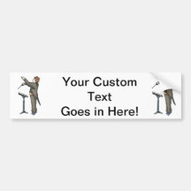 Conductor side view with stand bumper stickers