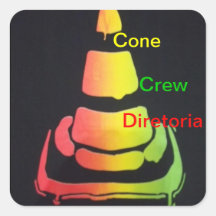Cone crew Diretoria Adesivo Em Forma Quadrada