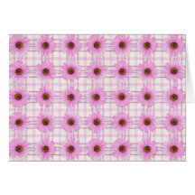 Coneflowers and Plaid Card