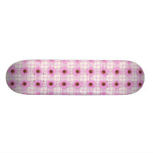 Coneflowers and Plaid Custom Skateboard