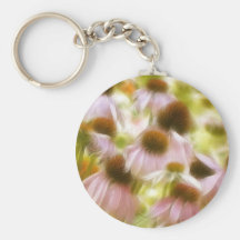 Coneflowers In The Morning Sun Keychain