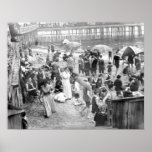 Coney Island Beach Scene Posters