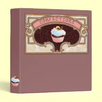 Confections Cupcake Vintage Style Binder binders