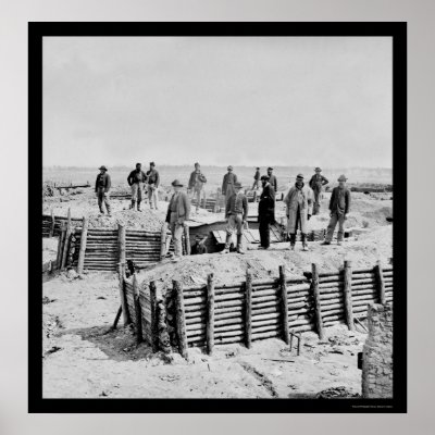 Confederate Fort Damnation Breastworks 1865 Poster by lc_civilwar